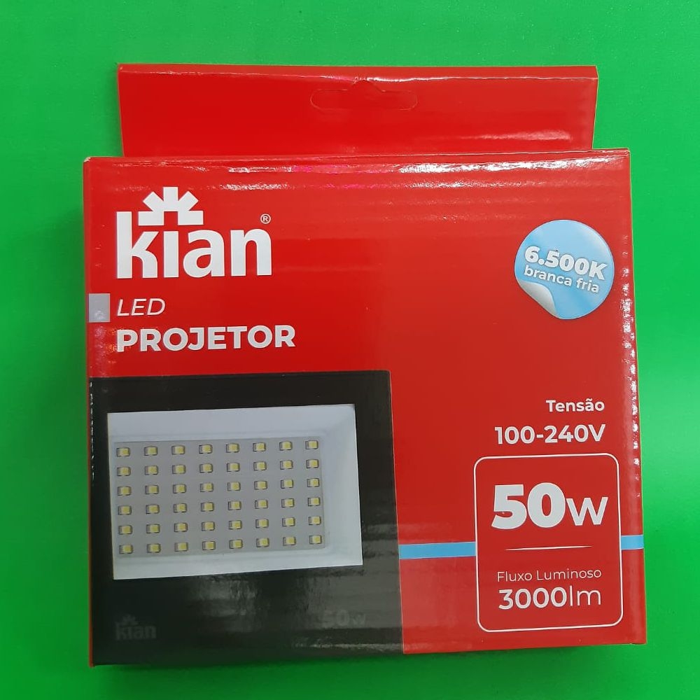 Foto 2 - Projetor LED 50W 6.500K Branca Fria Bivolt Kian