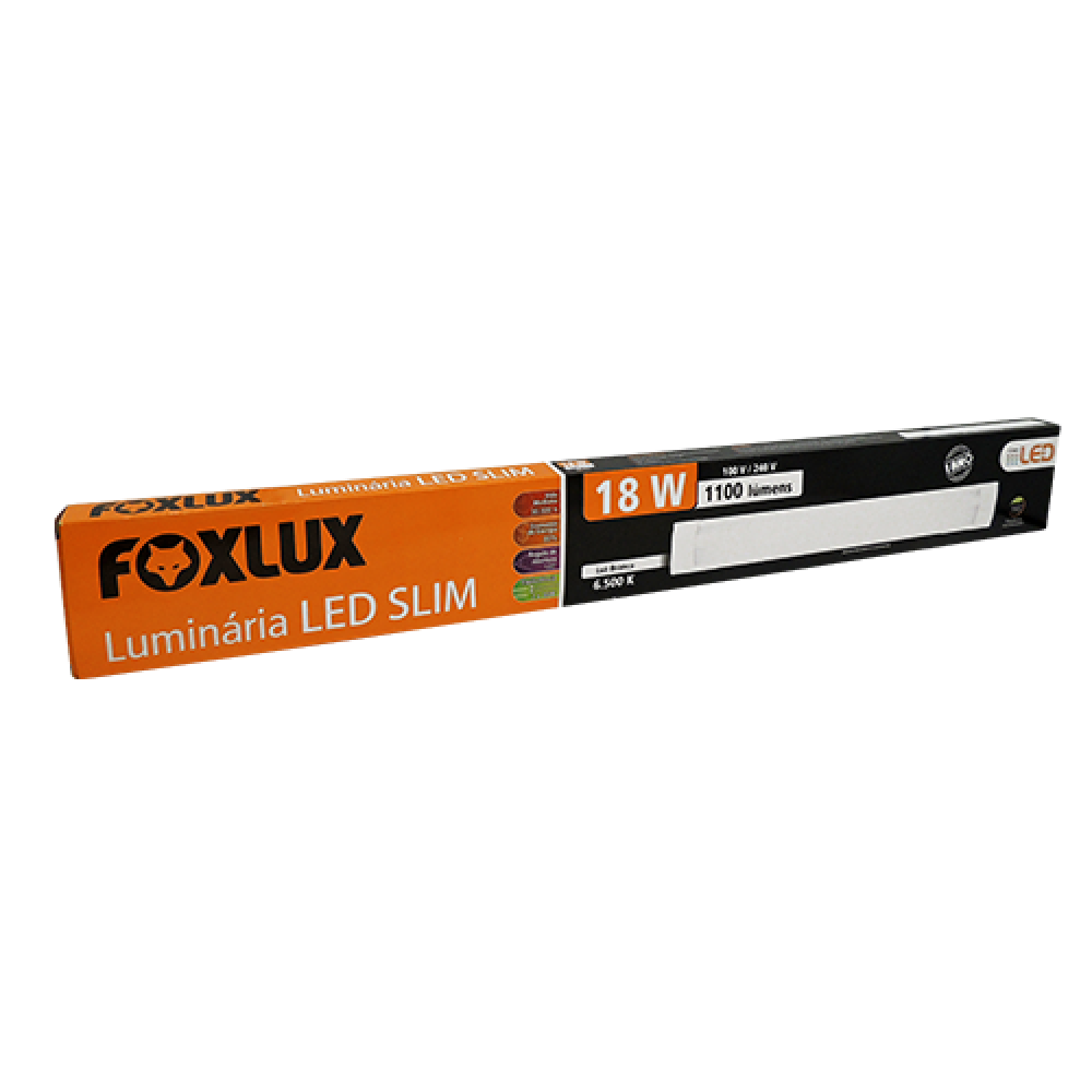 Foto 1 - Luminária LED Slim 18W Bivolt Foxlux