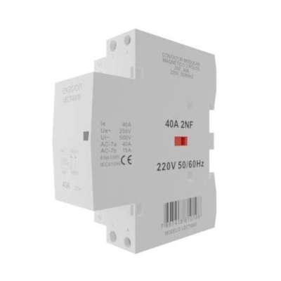 Contator Modular Magnético 2Polos 40A 220V lect4005 Exatron